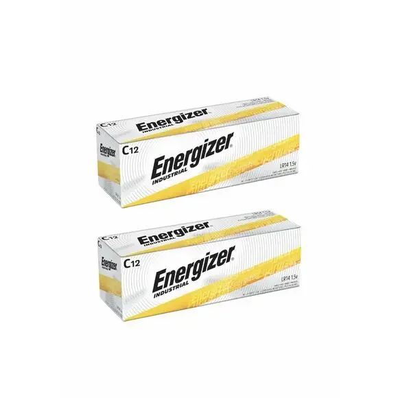 24 Energizer Industrial C Alkaline Batteries (EN93, LR14) EXP. DATE 12/2035
