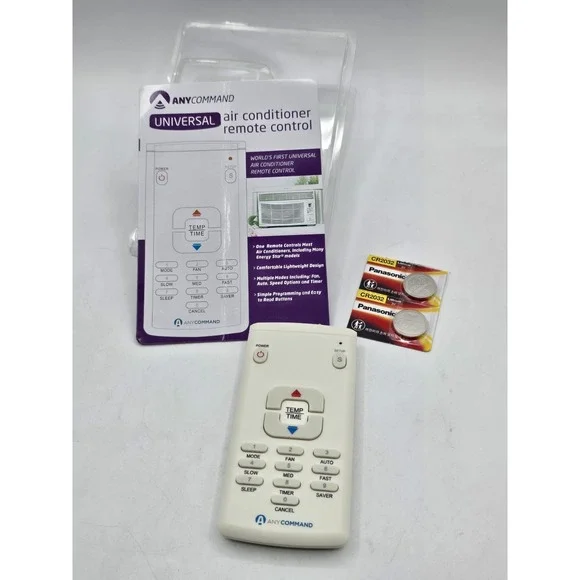 Any Command AC Universal‎ Air Conditioner Remote Control - With 2 New Batteries!