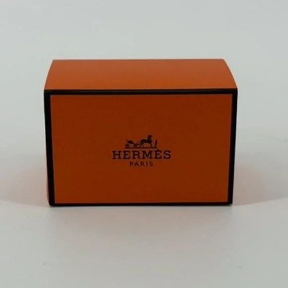 Hermes Paris Small Orange Jewelry Gift Box Sliding Drawer 2.5x1.5x1.5 Inch