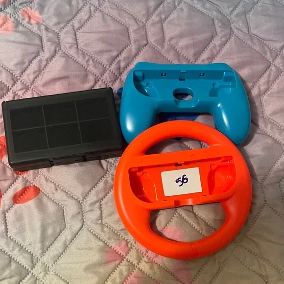 #56 - Vibrant Blue and Orange Gaming Controller Set
