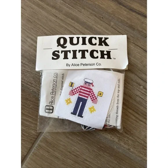 Alice Peterson Co. Quick Stitch British Navy Sailor Signal Man Coaster Kit 3.5