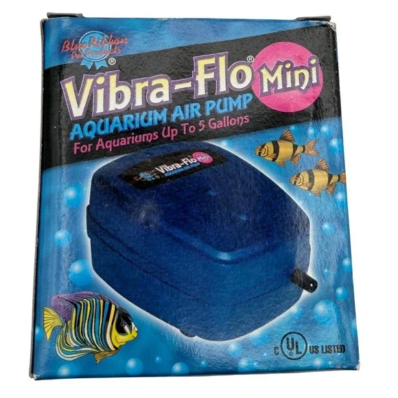 Blue Ribbon Vibra-Flo Mini Aquarium Air Pump‎ For Aquariums Up To 5 Gallons