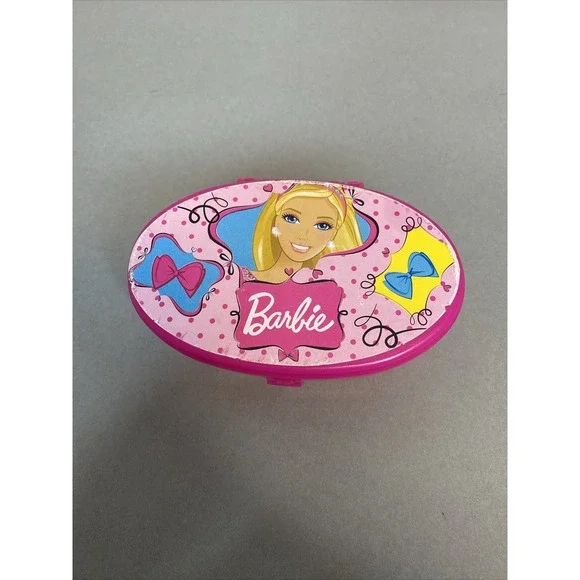 Barbie Mini Tackle Box Shakespeare Mattel Fishing Pink with‎ Clip-on Back 2011