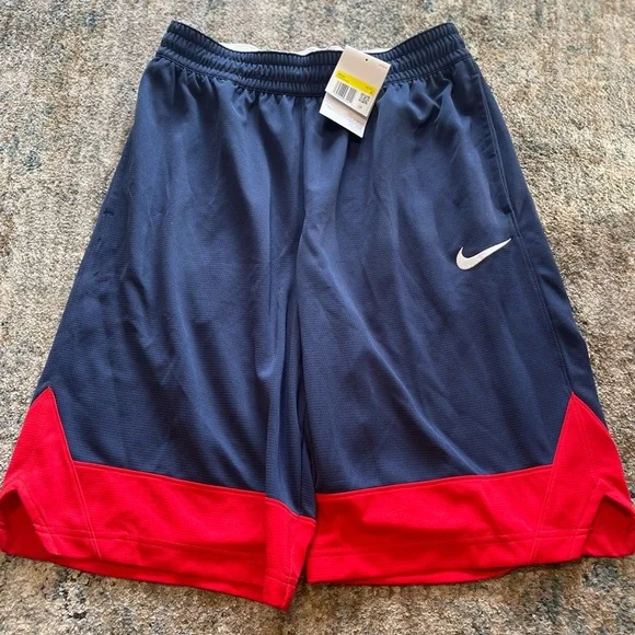 Nike Men’s Navy and Red Training Shorts size small