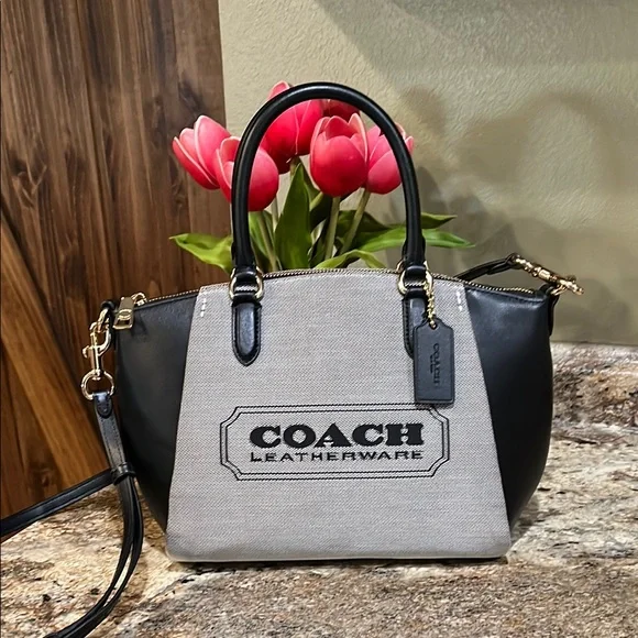COACH EUC Jacquard Elise Satchel BAG