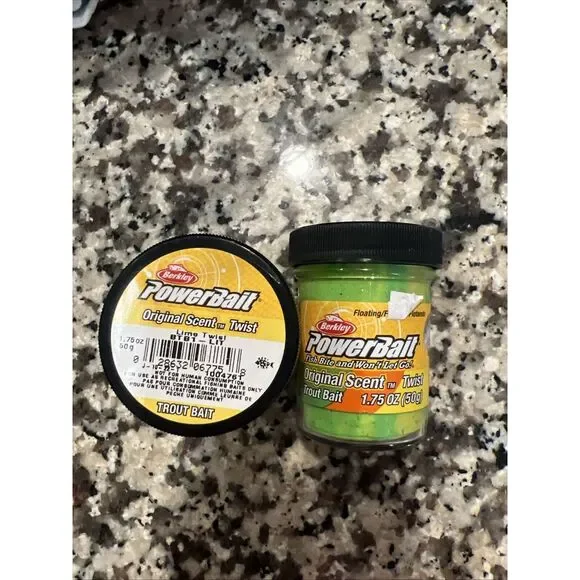 Berkley‎ Powerbait Trout Bait Attractant 1.75 oz Jar Lime Twist~FREE Shipping