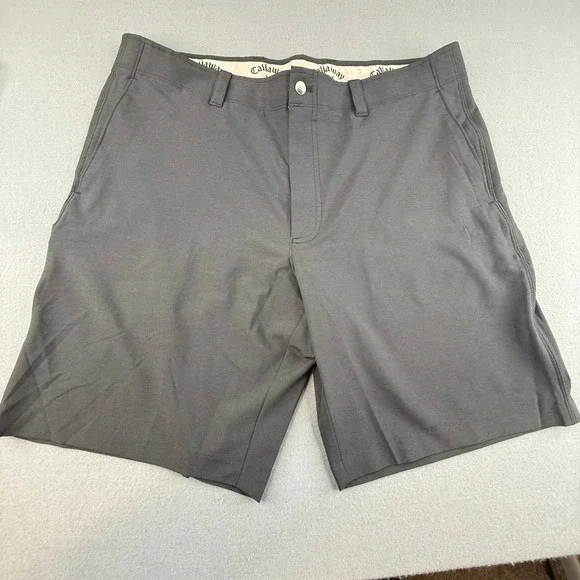 Callaway Golf Shorts Mens 36 Grey Performance Stretch Flat Front CGBSE0T7