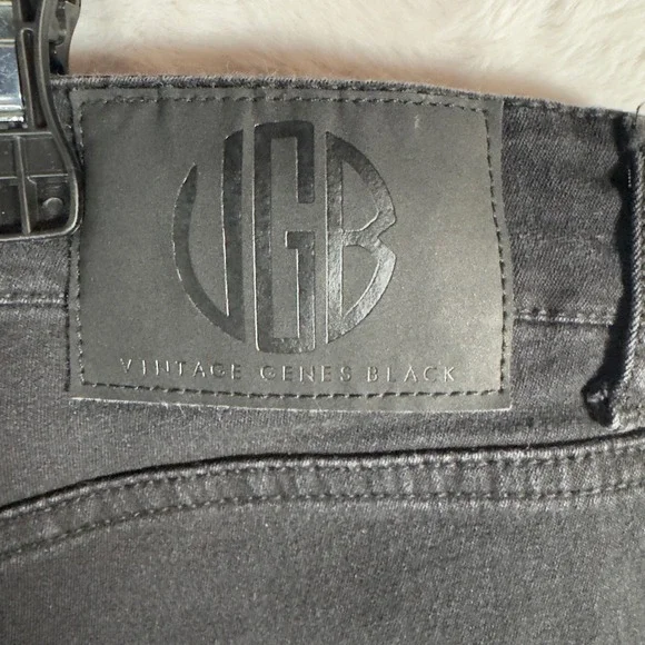 Vintage Genes Black Slim Fit Men's‎ Denim Shorts Size 34 Black