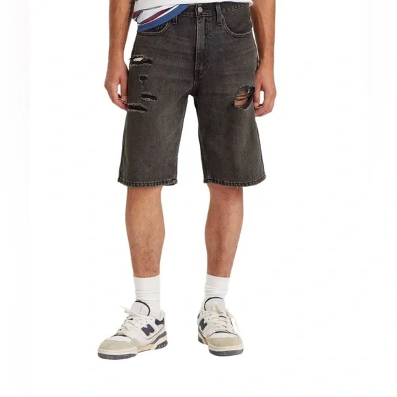 Levi's 469 Loose Fit Distressed Shorts