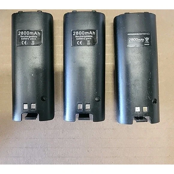 Lot Of 3 Wii Remote Replacement Battery Door x2 Black