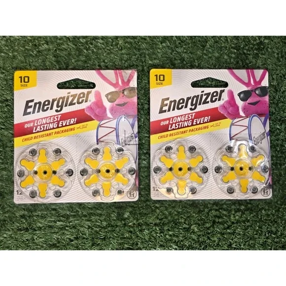 New Energizer Size 10 Hearing Aid Batteries 2 Packs 12 10CR-12ENRUS 1.5V