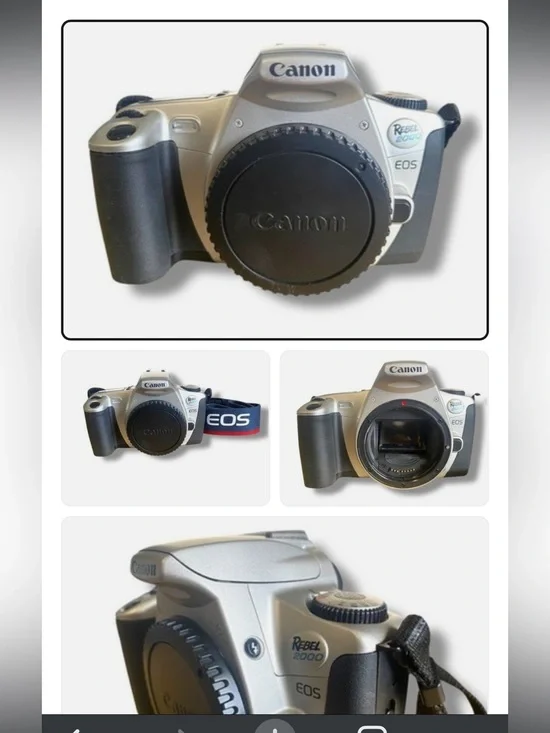 Canon Silver and Black EOS Rebel 2000 SLR Camera Body
