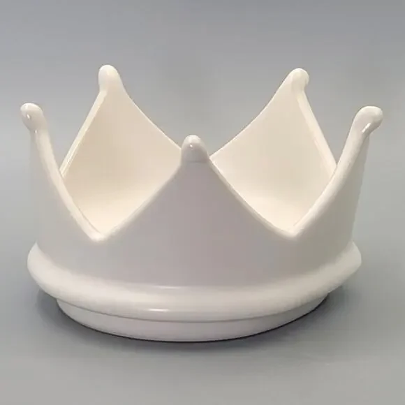 Ceramic Queen King Princess Crown Jewelry Ring Coin Holder Trinket Tray Dish