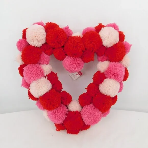 Celebrate It Valentines Day Multicolor Heart Shaped Wreath Decoration 13