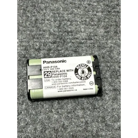 Genuine Original Panasonic HHR-P104 Cordless Phone Battery Pack 3.6V‎ 830mAh