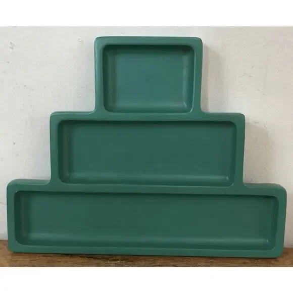 Octaevo Barcelona Templo Catchall Teal Green Decorative Desk Jewelry Tray 7.5“