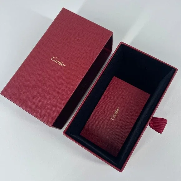 Cartier Red Textured Cleaning Lotion Presentation Gift Box Slide Drawer France