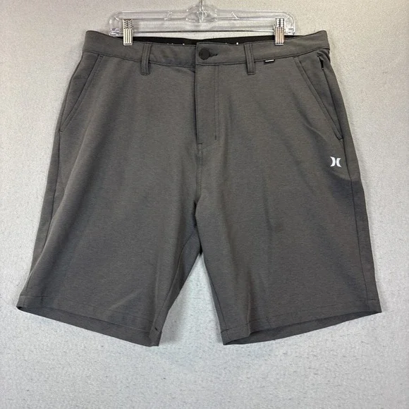 Hurley Men's Grey Hybrid Walk Shorts Performance Golf Size 34