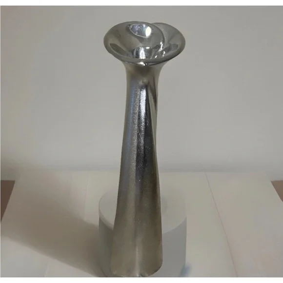 Modern Silver Metallic Vase