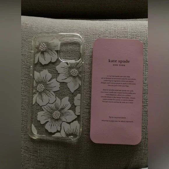 Kate Spade Protective Hardshell Case Hollyhock Floral iPhone 12 13 12 Pro & mini
