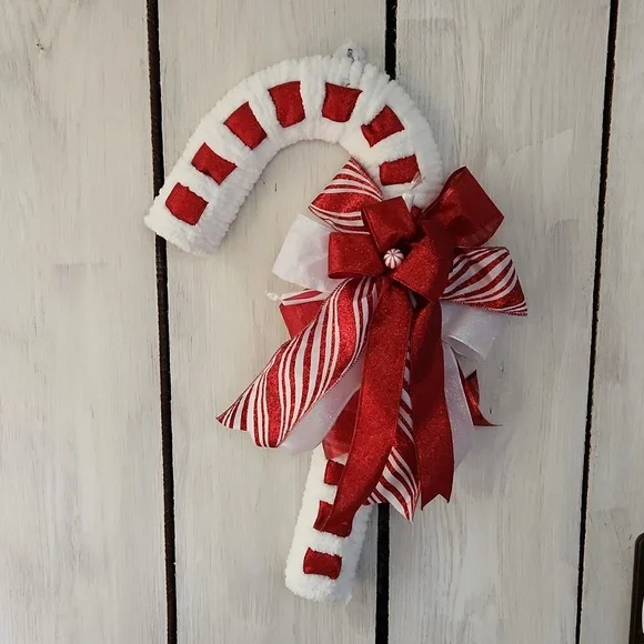 Beautiful Handmade Candy Cane Door Hanger 🍬