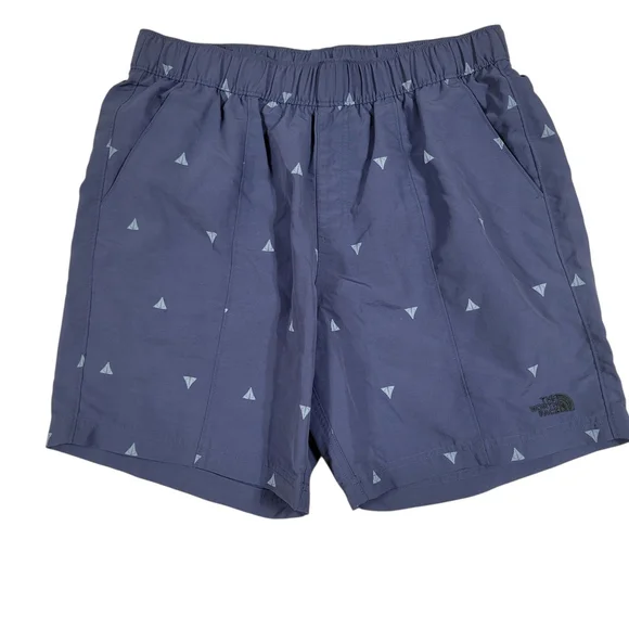 North Face Men's Pull-On Blue Trunks Shorts Size Medium Waist 32 Inseam 7