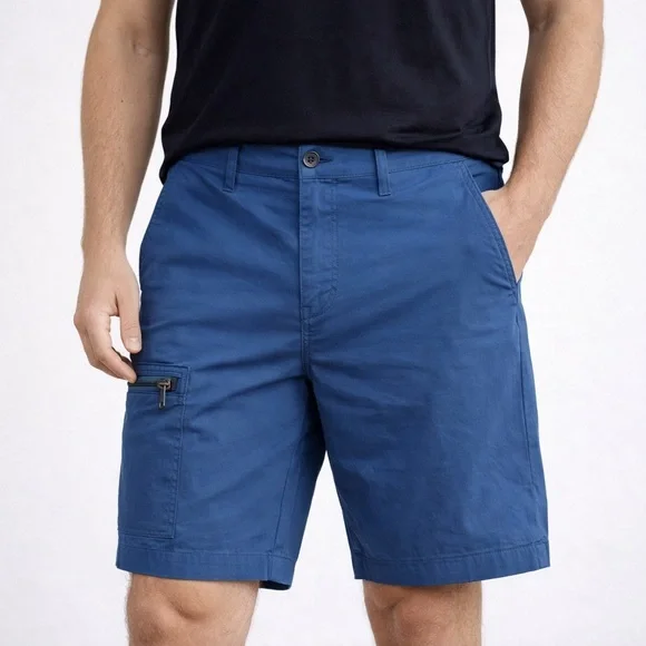 Weatherproof Blue Cargo Shorts Mens 34 Zipper Pocket Lightweight Outdoor