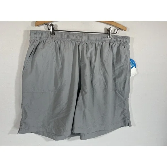 NEW Columbia Mens Shorts 1X Gray Chino Hiking Walking Casual Comfort Performance