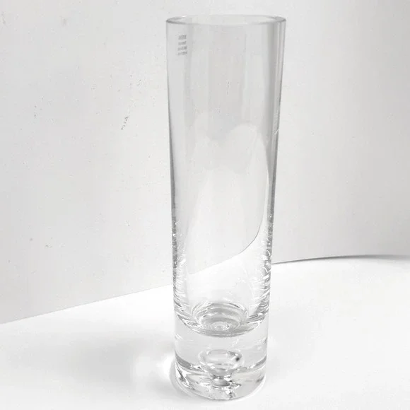 Krosno Handmade Crystal Bud Vase Clear Polish Lead Crystal Heavy Base 8