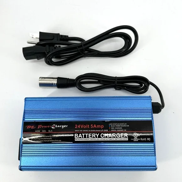 TPE Power Charger 24V 5A Battery Charger AGM GEL SLA LP-2450 New
