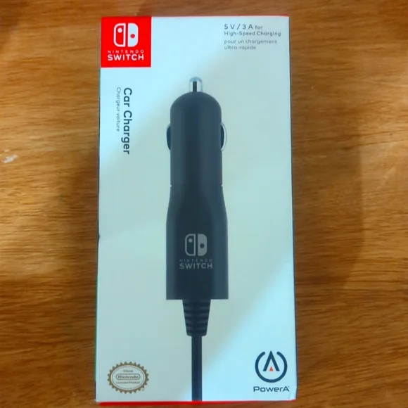 Official Nintendo branded switch car charger