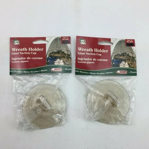 Large Wreath Giant Suction Cup Holder Door Window Hanger