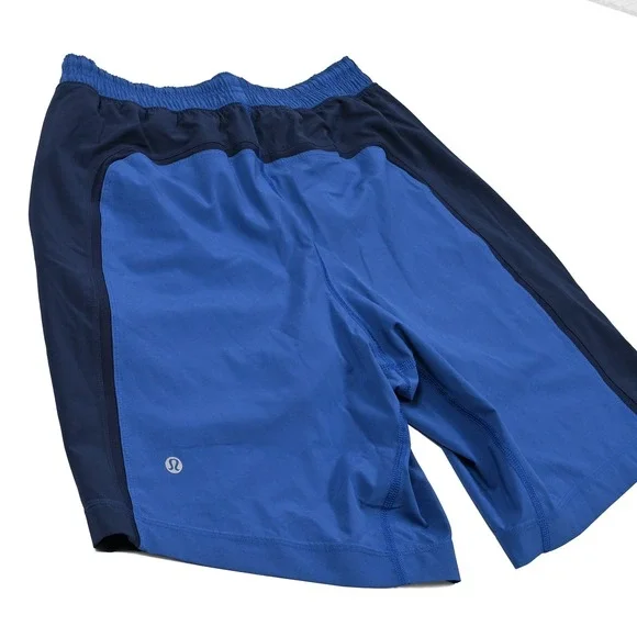 Lululemon Shorts Mens Medium Pace Breaker Blue Color Block 9