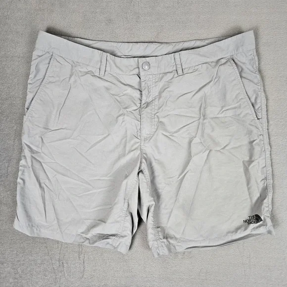 The North Face Shorts Mens 40 Flashdry Hiking Outdoor Ripstop Pockets Gray EUC