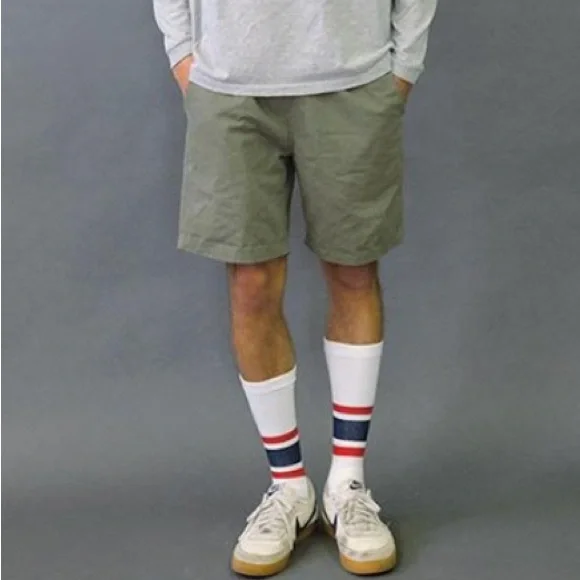 Freeman Hosta Short Army Green Cotton Sanded Twill Drawstring Minimalist USA-L
