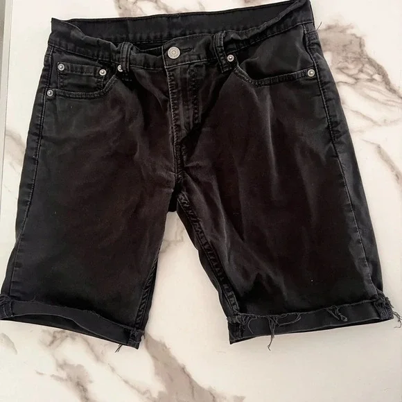 Levi’s‎ Mens size W 30 511 black denim washed out look cut off skater shorts