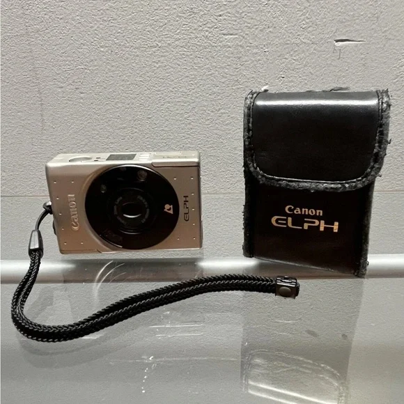 Canon Silver Camera Compact Design