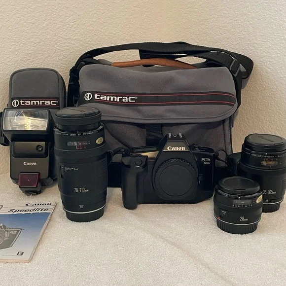 Canon Camera EOS650, 3 Lenses, Flash & Bag Bundle
