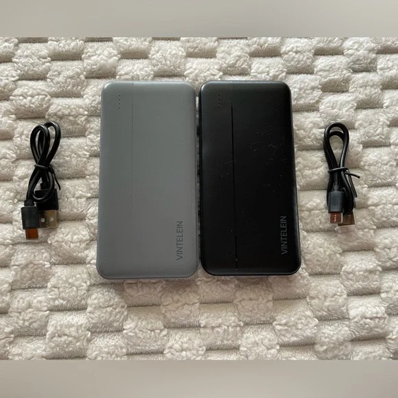 NEW Portable Power Bank Duo - Black & Gray