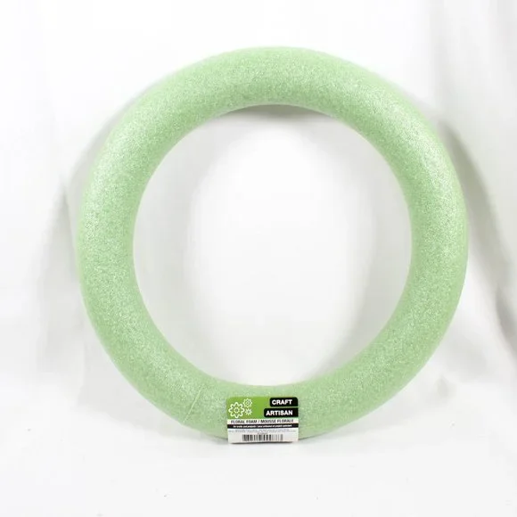Foam Wreath Arts and Crafts Supply Green Holiday Party Décor 9.8 Inches