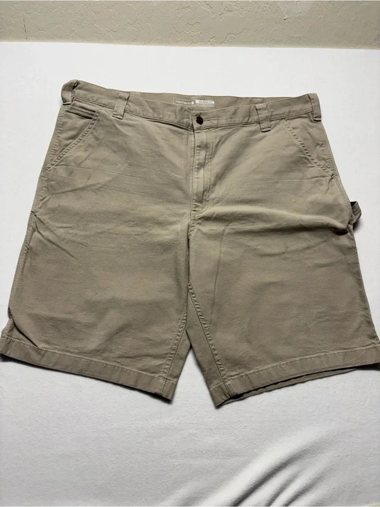 Carhartt Men's Tan Flat-Front Work Shorts