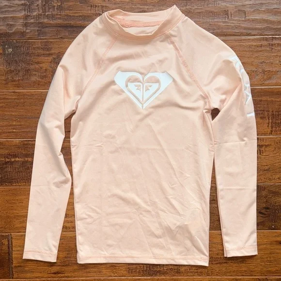 Roxy GIRLS HEATER LS LYCRA RASHIE Swim Rash Guard, size 10