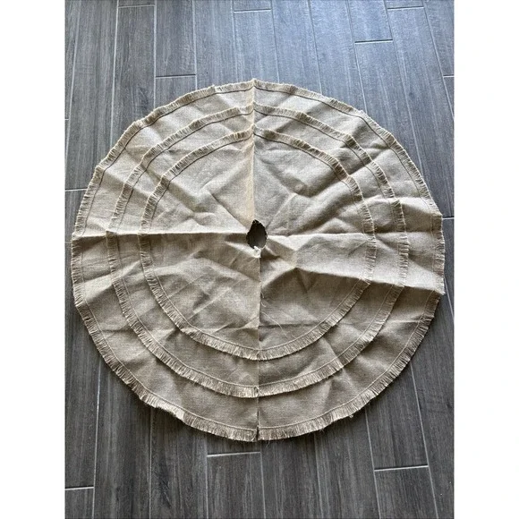 Ivenf Christmas Tree Skirt,‎ 24 inches Small Plain Burlap Tree Skirt