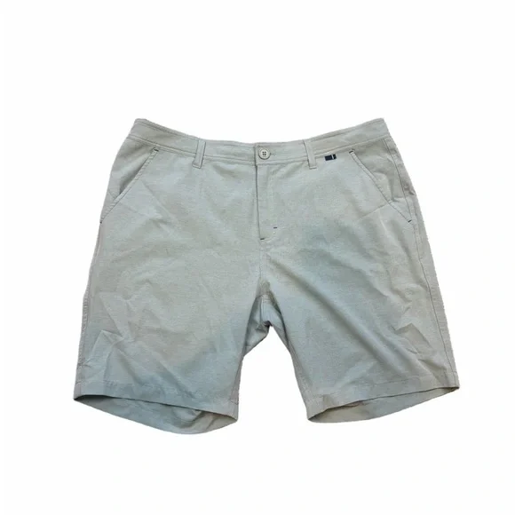 Live Forever Golf Shorts 36 Mens Light Green Performance Stretch Casual