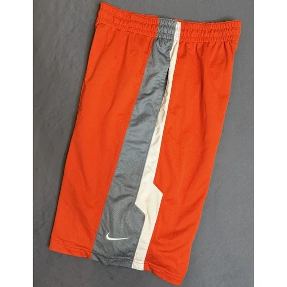 Nike Shorts Mens Size Medium Orange Basketball‎ Drawstring Pockets Lightweight