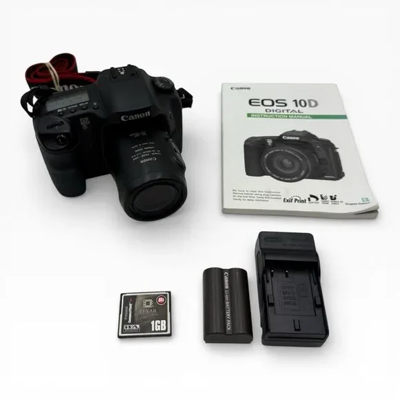 Canon EOS 10D Black Digital SLR Camera W 35-80mm lens