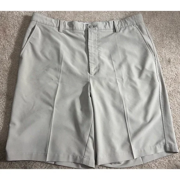 FootJoy Mens Shorts Performance Golf Flat Front Stretch 36 Beige Resort Casual