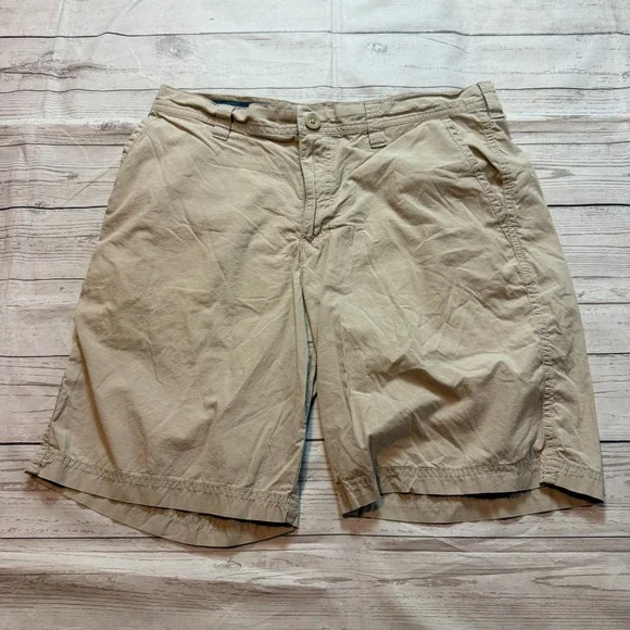 Columbia Khaki Shorts Beige Regular Fit Outdoor Hiking‎ Casual Men's Size 34x10