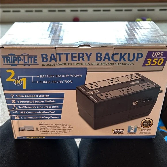 Tripp Lite 2-in-1 Battery Backup & Surge Protector 350VA UPS