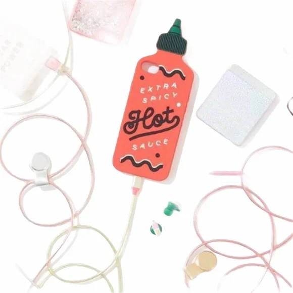 new Bando  Hot + Spicy Sauce  iPhone 6 7 8 Protective 3D Phone Case  Red 